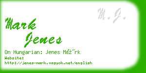 mark jenes business card
